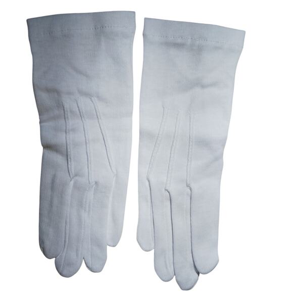 White Cotton Service Gloves – Size Large, Slip-On Style - Picture 1 of 3